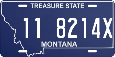 MT license plate 118214X