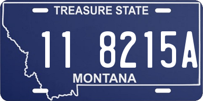 MT license plate 118215A