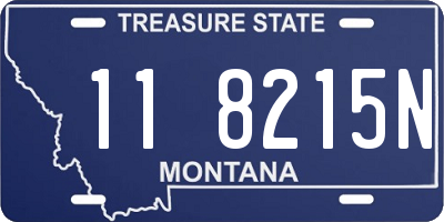 MT license plate 118215N
