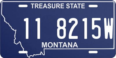 MT license plate 118215W