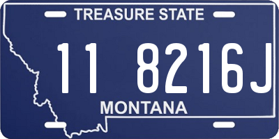MT license plate 118216J