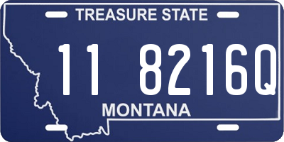 MT license plate 118216Q