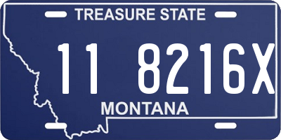 MT license plate 118216X