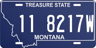 MT license plate 118217W