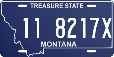 MT license plate 118217X