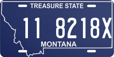 MT license plate 118218X