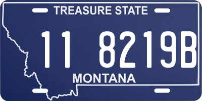 MT license plate 118219B
