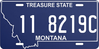 MT license plate 118219C