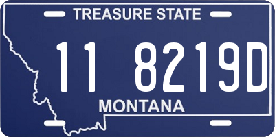 MT license plate 118219D