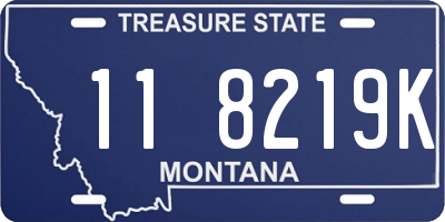 MT license plate 118219K