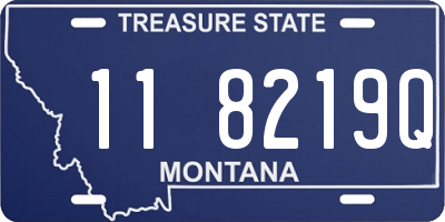 MT license plate 118219Q