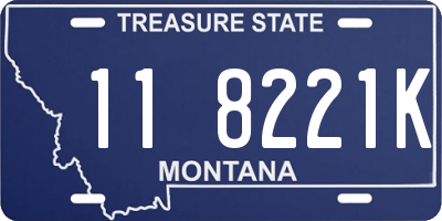 MT license plate 118221K