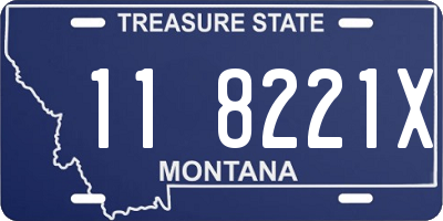 MT license plate 118221X