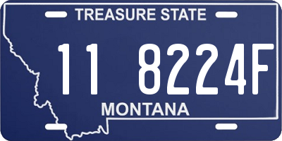 MT license plate 118224F