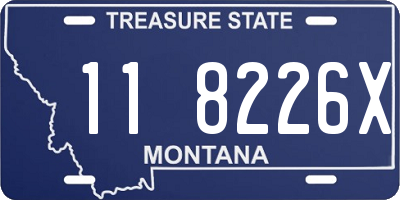 MT license plate 118226X