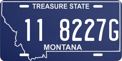 MT license plate 118227G