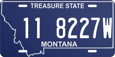 MT license plate 118227W