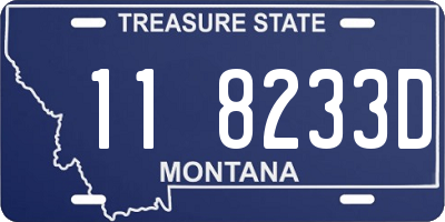 MT license plate 118233D