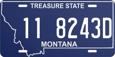 MT license plate 118243D