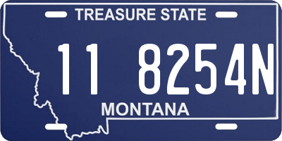 MT license plate 118254N
