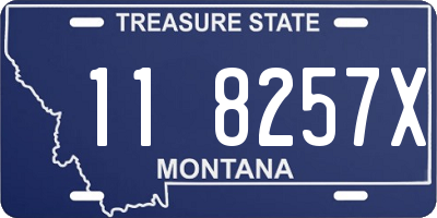 MT license plate 118257X