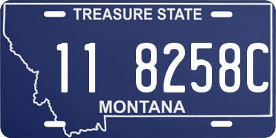 MT license plate 118258C