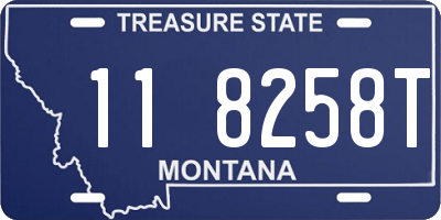 MT license plate 118258T