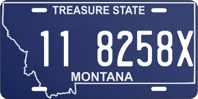 MT license plate 118258X