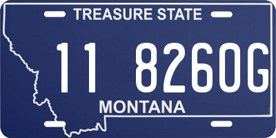 MT license plate 118260G