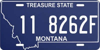 MT license plate 118262F
