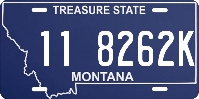 MT license plate 118262K