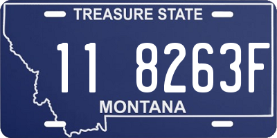 MT license plate 118263F