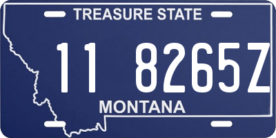 MT license plate 118265Z