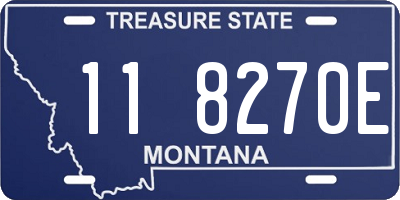 MT license plate 118270E