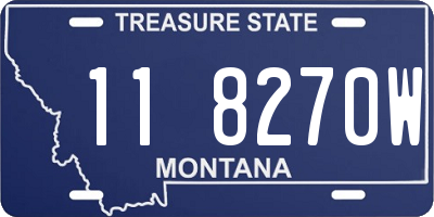 MT license plate 118270W