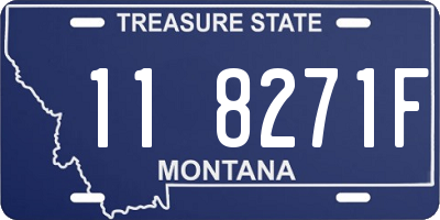 MT license plate 118271F