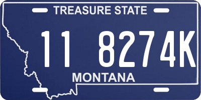 MT license plate 118274K
