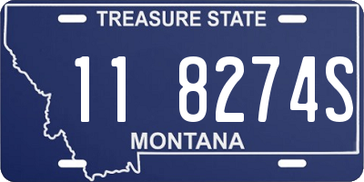 MT license plate 118274S