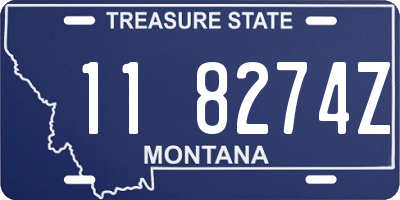 MT license plate 118274Z