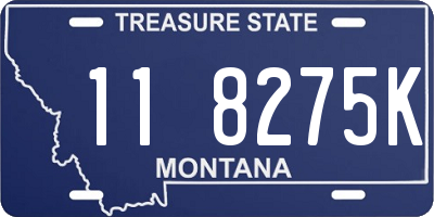 MT license plate 118275K