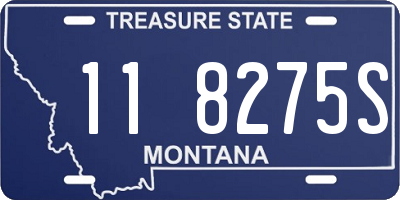 MT license plate 118275S