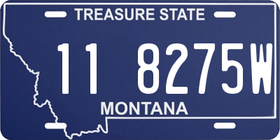 MT license plate 118275W