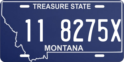 MT license plate 118275X