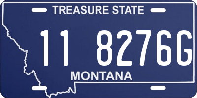 MT license plate 118276G