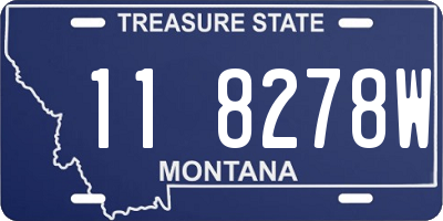 MT license plate 118278W