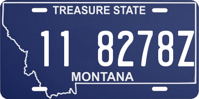 MT license plate 118278Z