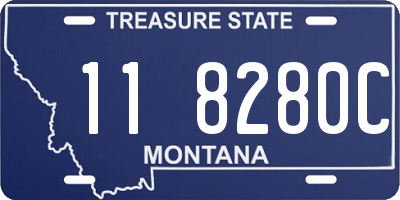 MT license plate 118280C