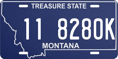 MT license plate 118280K