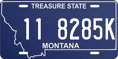 MT license plate 118285K