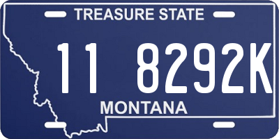 MT license plate 118292K